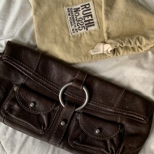 RARE Ruehl 925 genuine leather clutch